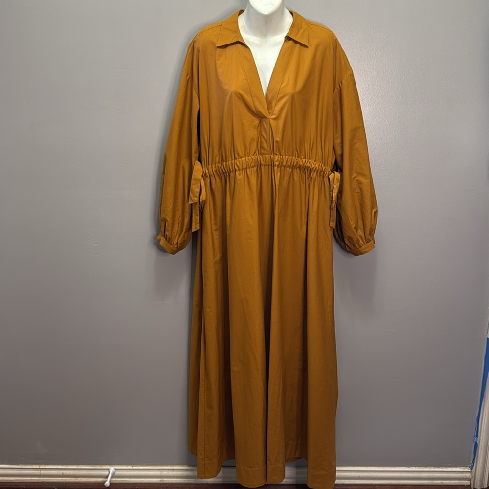 Anthropologie Maeve Cinched Shirt Dress L - Picture 5 of 7